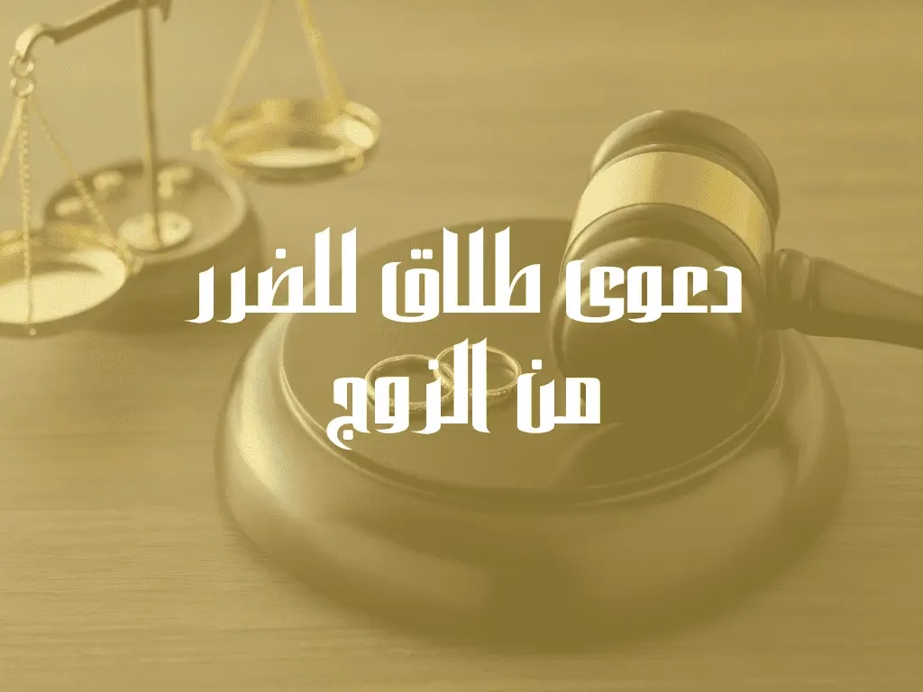 دعوى طلاق للضرر من الزوج