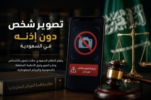 تصوير شخص دون إذنه في السعودية