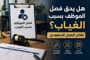 فصل الموظف بسبب الغياب