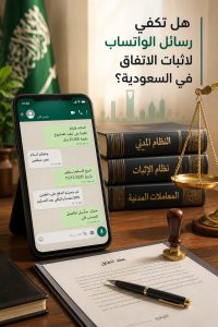رسائل الواتساب لإثبات الاتفاق في السعودية