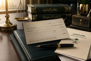 الشيك سند تنفيذي في السعودية