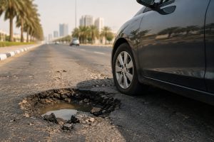 التعويض عن أضرار الحفر في الطرق في السعودية