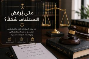 متى يُرفض الاستئناف شكلاً؟