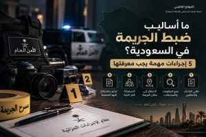 أساليب ضبط الجريمة في السعودية