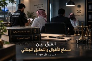 الفرق بين سماع الأقوال والتحقيق الجنائي